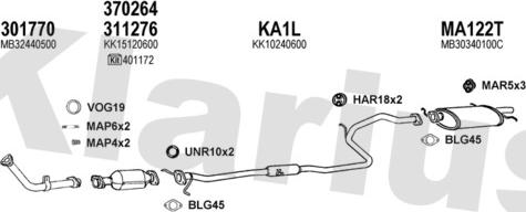 Klarius 500036U - Система випуску ОГ autocars.com.ua