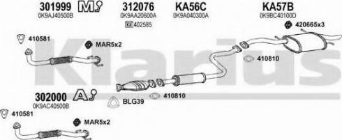 Klarius 500038U - Система випуску ОГ autocars.com.ua