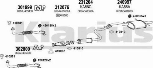 Klarius 500040E - Система випуску ОГ autocars.com.ua