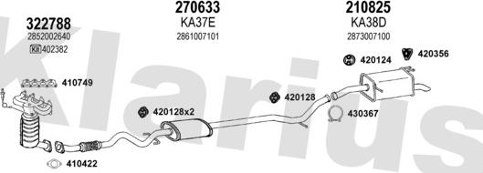 Klarius 500042E - Система випуску ОГ autocars.com.ua