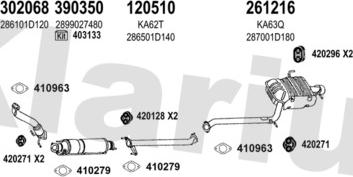 Klarius 500066E - Система випуску ОГ autocars.com.ua