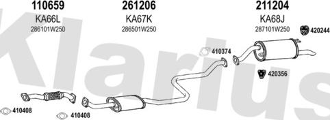 Klarius 500069E - Система випуску ОГ autocars.com.ua