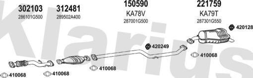 Klarius 500077E - Система випуску ОГ autocars.com.ua