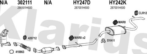 Klarius 500084U - Система випуску ОГ autocars.com.ua