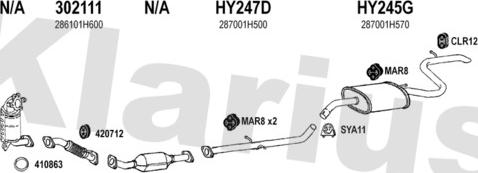 Klarius 500090U - Система випуску ОГ autocars.com.ua