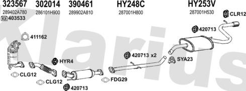 Klarius 500092U - Система випуску ОГ autocars.com.ua