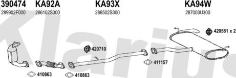 Klarius 500098U - Система випуску ОГ autocars.com.ua