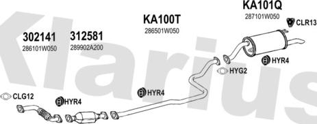 Klarius 500104U - Система випуску ОГ autocars.com.ua