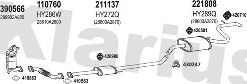 Klarius 500107E - Система випуску ОГ autocars.com.ua