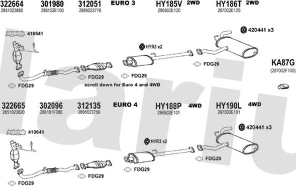 Klarius 500118U - Система випуску ОГ autocars.com.ua