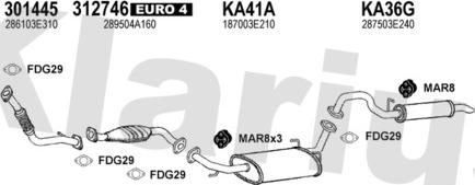 Klarius 500123U - Система випуску ОГ autocars.com.ua