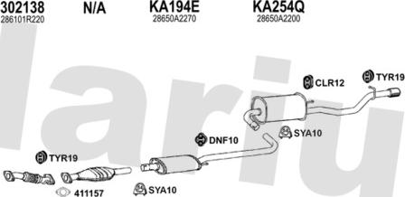 Klarius 500184U - Система випуску ОГ autocars.com.ua