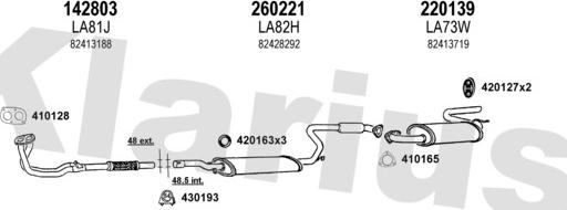 Klarius 510034E - Система випуску ОГ autocars.com.ua