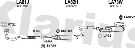 Klarius 510034U - Система випуску ОГ autocars.com.ua