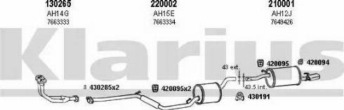 Klarius 510121E - Система выпуска ОГ avtokuzovplus.com.ua