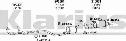 Klarius 510122E - Система випуску ОГ autocars.com.ua