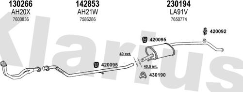 Klarius 510124E - Система випуску ОГ autocars.com.ua