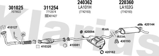 Klarius 510146E - Система випуску ОГ autocars.com.ua