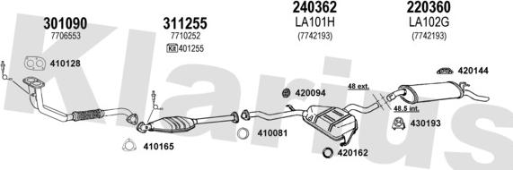 Klarius 510147E - Система випуску ОГ autocars.com.ua
