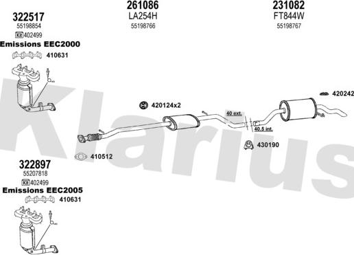 Klarius 510257E - Система випуску ОГ autocars.com.ua