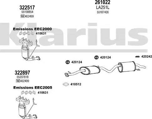 Klarius 510262E - Система випуску ОГ autocars.com.ua