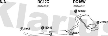 Klarius 520007U - Система выпуска ОГ avtokuzovplus.com.ua