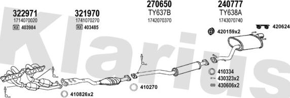 Klarius 560001E - Система випуску ОГ autocars.com.ua