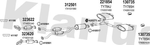 Klarius 560005E - Система випуску ОГ autocars.com.ua