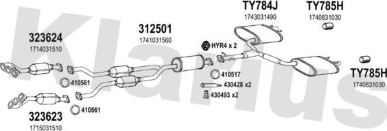 Klarius 560006U - Система випуску ОГ autocars.com.ua