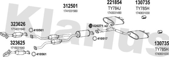 Klarius 560007E - Система випуску ОГ autocars.com.ua