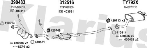 Klarius 560008U - Система випуску ОГ autocars.com.ua