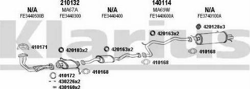 Klarius 570040E - Система випуску ОГ autocars.com.ua