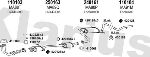 Klarius 570041E - Система випуску ОГ autocars.com.ua