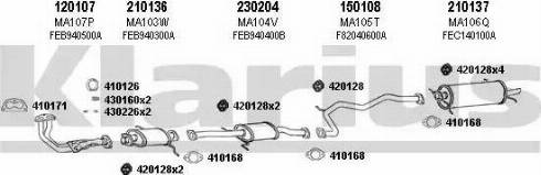 Klarius 570046E - Система випуску ОГ autocars.com.ua