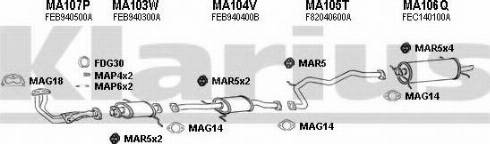 Klarius 570046U - Система випуску ОГ autocars.com.ua