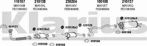 Klarius 570047E - Система випуску ОГ autocars.com.ua