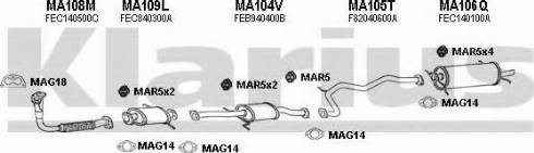 Klarius 570047U - Система випуску ОГ autocars.com.ua