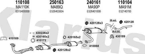 Klarius 570048E - Система випуску ОГ autocars.com.ua