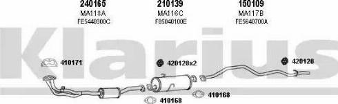 Klarius 570051E - Система випуску ОГ autocars.com.ua