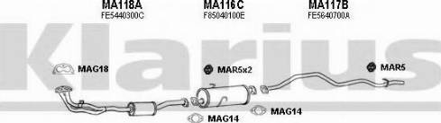 Klarius 570051U - Система випуску ОГ autocars.com.ua