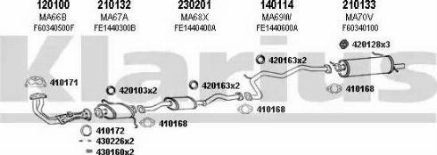 Klarius 570053E - Система випуску ОГ autocars.com.ua