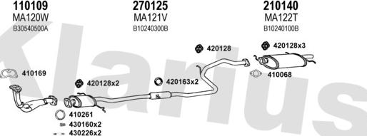 Klarius 570057E - Система випуску ОГ autocars.com.ua