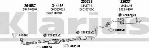 Klarius 570097E - Система випуску ОГ autocars.com.ua
