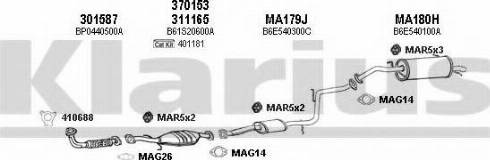 Klarius 570097U - Система випуску ОГ autocars.com.ua