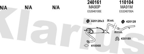 Klarius 570106E - Система випуску ОГ autocars.com.ua