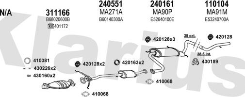 Klarius 570108E - Система випуску ОГ autocars.com.ua
