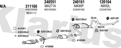 Klarius 570109E - Система випуску ОГ autocars.com.ua