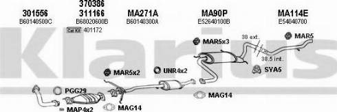 Klarius 570110U - Система випуску ОГ autocars.com.ua