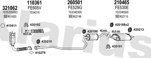 Klarius 570160E - Система випуску ОГ autocars.com.ua