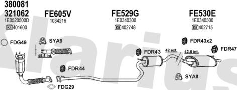 Klarius 570160U - Система випуску ОГ autocars.com.ua